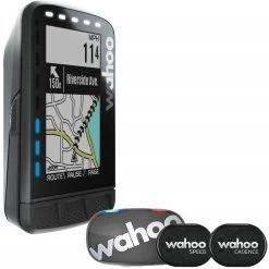 Wahoo Fitness Wahoo Elemnt Roam Bundle - Set Aus GPS-Fahrradcomputer + Tickr 2 Stealth Herzfrequenzmesser + RPM Sp