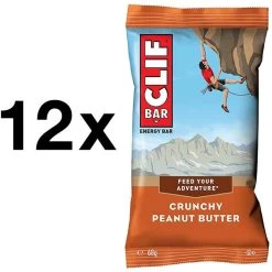 CLIF® Bar 12x Clif Bar Energieriegel Crunchy Peanut Butter Erdnussbutter Im Praktischen Karton