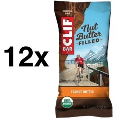 CLIF® Bar 12x Clif Bar Energieriegel Nut Butter Filled Peanut Butter Erdnussbutter Im Praktischen Karton