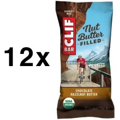 CLIF® Bar 12x Clif Bar Energieriegel Nut Butter Filled Chocolate Hazelnut Butter Schokolade-Haselnuss Im Prakt