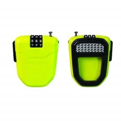 Hiplok FX - Kombinations-Kabelschloss Mit Reflektor - Lime (Zitrone)