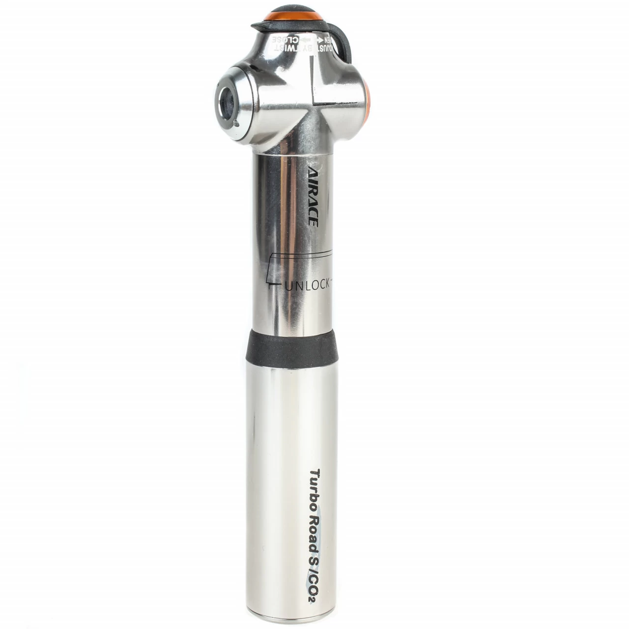 Airace Turbo Road 2in1 Minipumpe Mit Integrierter CO2-Pumpe Für Rennräder Bis 8 Bar (120 PSI) 3 Airace Turbo Road 2in1 Minipumpe Mit Integrierter CO2-Pumpe Für Rennräder Bis 8 Bar (120 PSI)