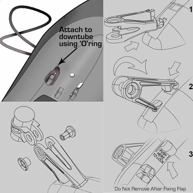 Crud Racepac Schutzblech-Set Schwarz Für Mountainbikes / Trekkingbikes 5 Crud Racepac Schutzblech-Set Schwarz Für Mountainbikes / Trekkingbikes – Bild 3