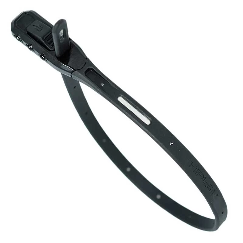 Hiplok Z-Lok Combo Mit Zahlenkombinationsschloss, Stahlkern-Kabelbinderschloss Schwarz 3 Hiplok Z-Lok Combo Mit Zahlenkombinationsschloss, Stahlkern-Kabelbinderschloss Schwarz