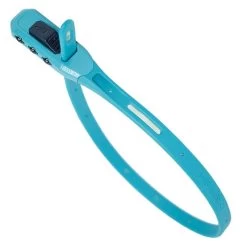 Hiplok Z-Lok Combo Mit Zahlenkombinationsschloss, Stahlkern-Kabelbinderschloss Türkis