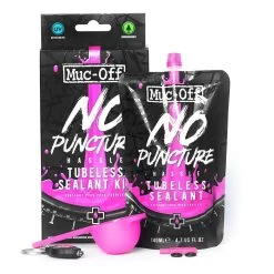Muc-Off NO Puncture Hassle 140ml Dichtmilch Kit Für Tubeless-Reifen Und Schlauchreifen