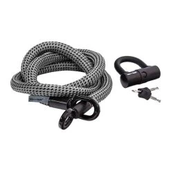 Tex-Lock Eyelet 2.0 Mini-Bügelschloss Aus Textilseil - Gr. L, Grau-Schwarz