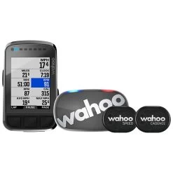 Wahoo Fitness Wahoo ELEMNT BOLT V2 Schwarz Bundle - Set Aus GPS-Fahrradcomputer + Tickr 2 Stealth Herzfrequenzmess