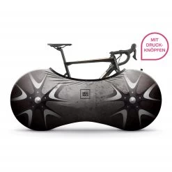 VELOSOCK Indoor-Fahrradüberzug One-Size Für Erwachsenenräder - Silverbird (Schwarz-grau)