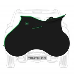 VELOSOCK Transport-Fahrradüberzug Black E Green Für Triathlon-Bikes (Durable + Water Repellent)