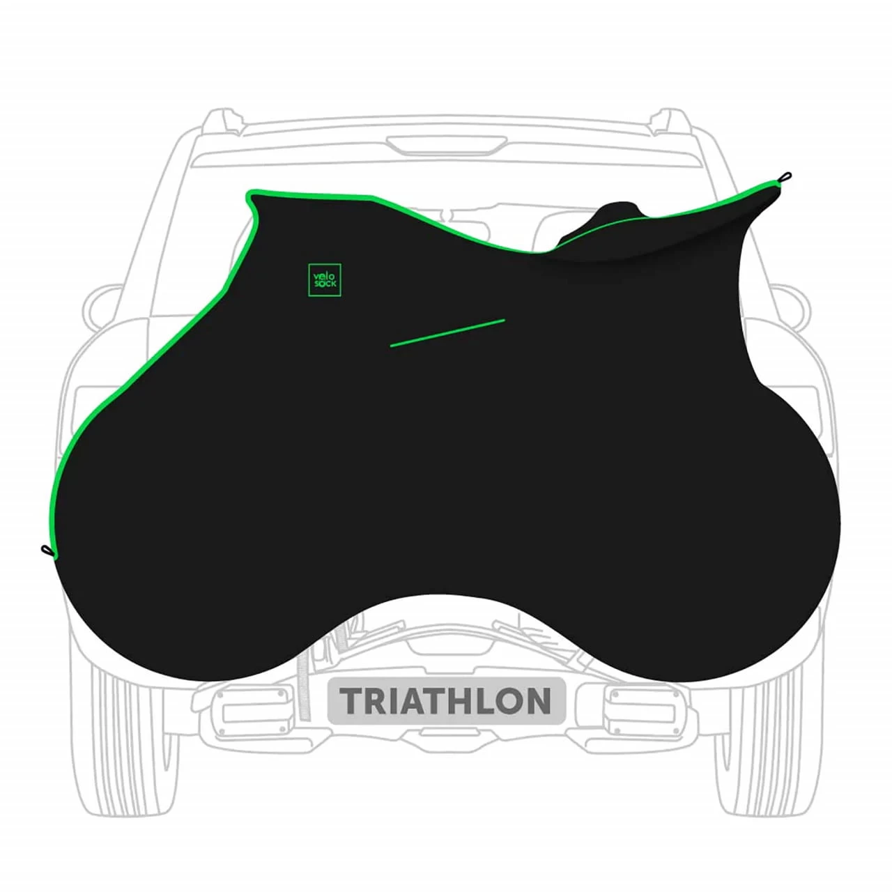 VELOSOCK Transport-Fahrradüberzug Black E Green Für Triathlon-Bikes (Durable + Water Repellent) 3 VELOSOCK Transport-Fahrradüberzug Black E Green Für Triathlon-Bikes (Durable + Water Repellent)