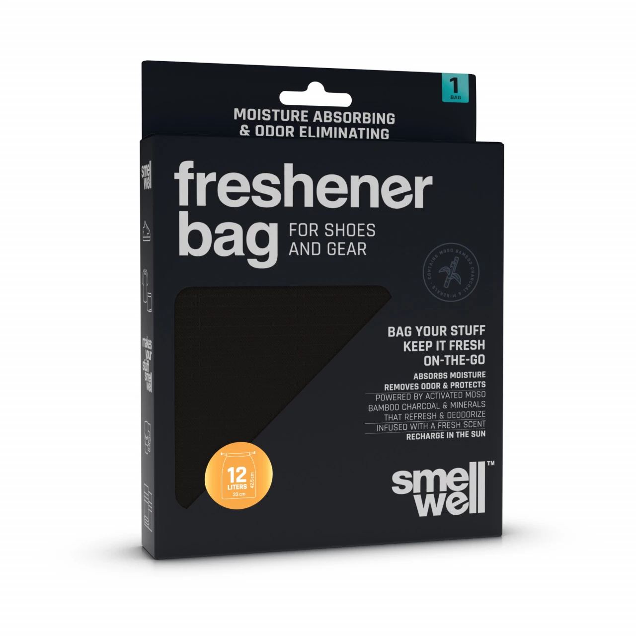 SmellWell Freshener Bag Anti-Geruch- Und Anti-Feuchtigkeits-Turnbeutel - 12 Liter, Black 4 SmellWell Freshener Bag Anti-Geruch- Und Anti-Feuchtigkeits-Turnbeutel - 12 Liter, Black – Bild 2