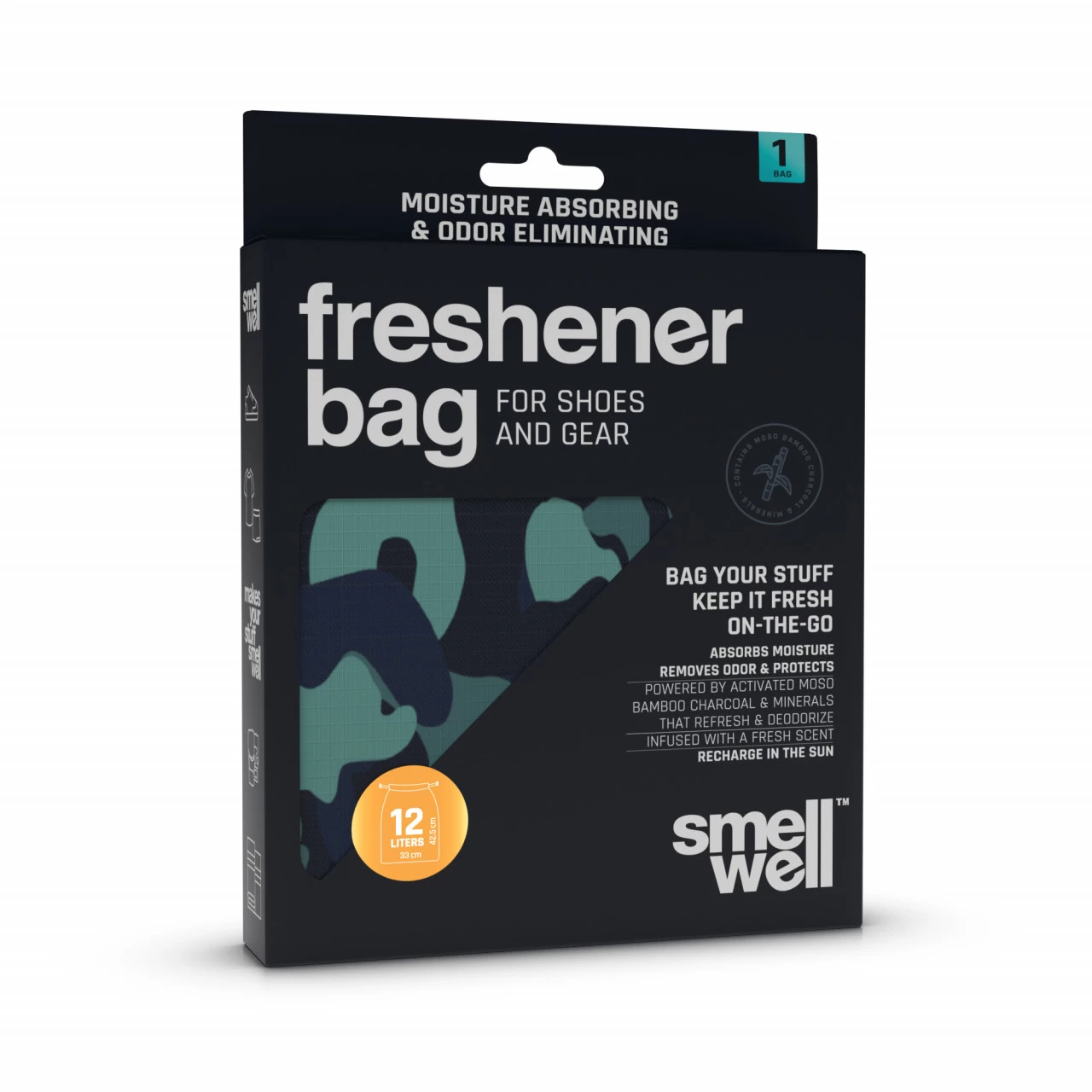SmellWell Freshener Bag Anti-Geruch- Und Anti-Feuchtigkeits-Turnbeutel - 12 Liter, Camo 4 SmellWell Freshener Bag Anti-Geruch- Und Anti-Feuchtigkeits-Turnbeutel - 12 Liter, Camo – Bild 2